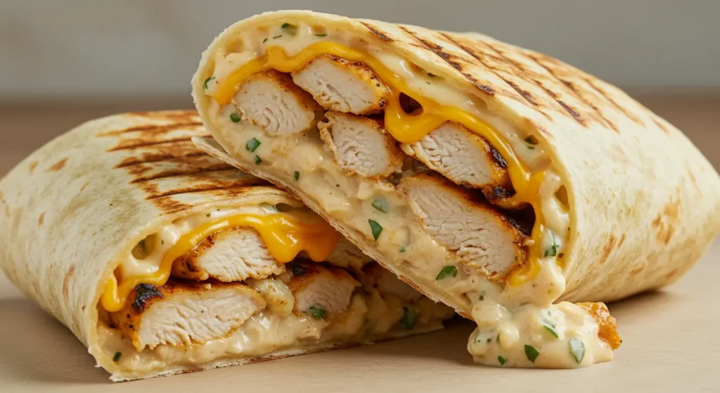 Easy Cheesy Garlic Chicken Wraps Ready in 30 Minutes
